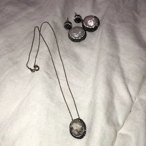 Turkish jewelry set. Sterling Silver engraved in the back